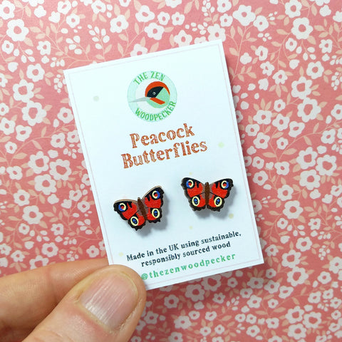 Peacock Butterfly Earrings