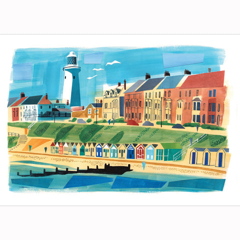Sarah McMemeny, View From The Pier (Southwold) Fine Art Greeting Card