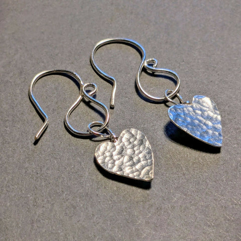 Heart Earrings - Silver