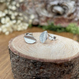 Frosted Silver Leaf Earrings by Curious Magpie Jewellery SQUARE