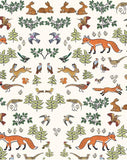 Mr Fox, Ivory - Gift Wrap - Sheet